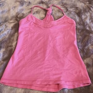 A pink tank top.